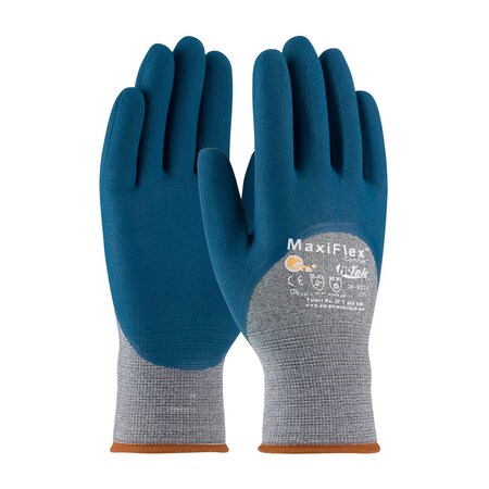 Pip Knit Cotton / Nylon / Elastane Glove w/Nitrile Ctd MicroFoam Grip on Palm, Fingers & Knuckles, 12PK 34-9025/L